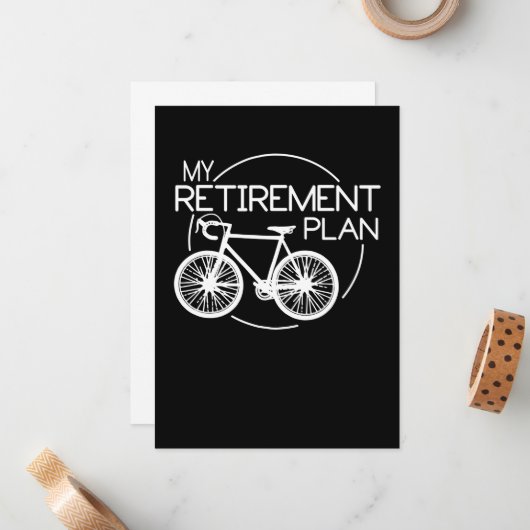 サイクリングマイリタイアプランサイクリングライディングアバイク ノートカード (正面/裏面インサイチュ)