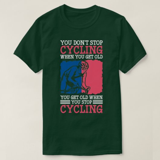 サイクリングマウンテンサイクリングフィットネスバイクツアー Tシャツ (デザイン正面)