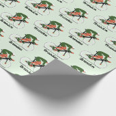 サイクリングモダンイラストレーションサイクリスト子供の少年の名前 ラッピングペーパー (角)