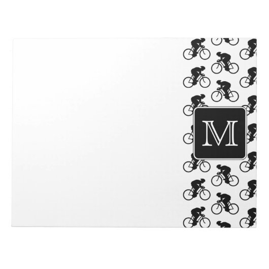 サイクリングモノグラムカスタムデザイン ノートパッド (正面)