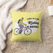 サイクリングライフグラフィックデザイン クッション (ブランケット)
