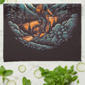 サイクリングライフ、カスタマイズ可能 キッチンタオル (折り畳み)