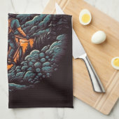 サイクリングライフ、カスタマイズ可能 キッチンタオル (四つ折り)