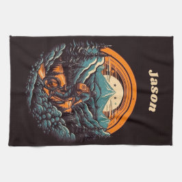 サイクリングライフ、カスタマイズ可能 キッチンタオル