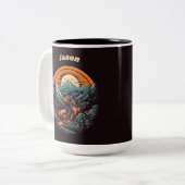 サイクリングライフ、カスタマイズ可能 ツートーンマグカップ (正面左)