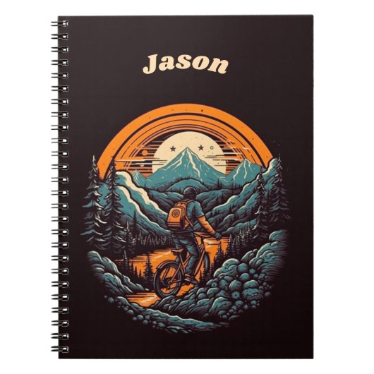 サイクリングライフ、カスタマイズ可能 ノートブック (正面)