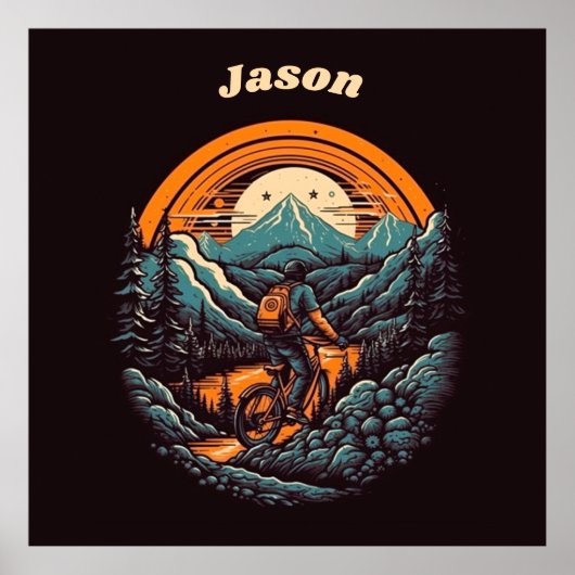 サイクリングライフ、カスタマイズ可能 ポスター (正面)