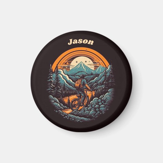 サイクリングライフ、カスタマイズ可能 マグネット (正面)