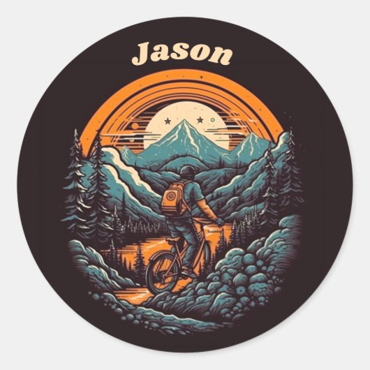 サイクリングライフ、カスタマイズ可能 ラウンドシール (正面)