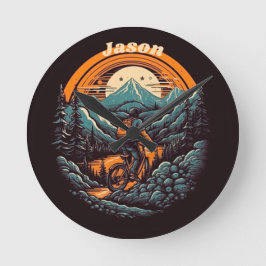 サイクリングライフ、カスタマイズ可能 ラウンド壁時計