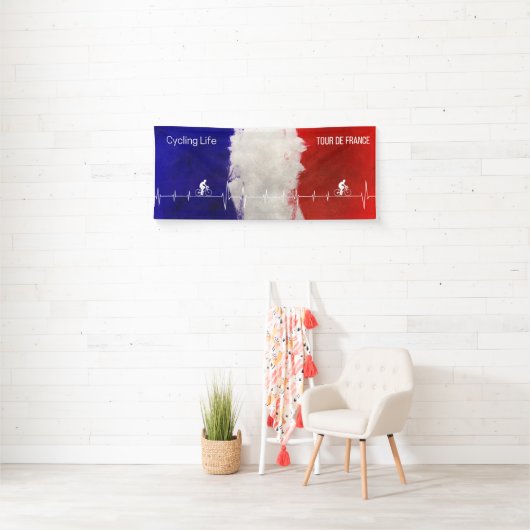 サイクリングライフ，ツアーデフランス 横断幕 (インサイチュ)