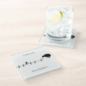 サイクリングライフ、ニュージーランドのカスタマイズ可能 ガラスコースター (アングル)