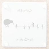 サイクリングライフ、ニュージーランドのカスタマイズ可能 ガラスコースター (裏面)