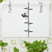 サイクリングライフ、ニュージーランドのカスタマイズ可能 キッチンタオル (折り畳み)