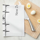 サイクリングライフ、ニュージーランドのカスタマイズ可能 キッチンタオル (四つ折り)