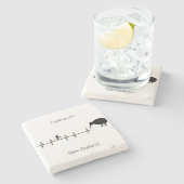 サイクリングライフ、ニュージーランドのカスタマイズ可能 ストーンコースター (横)