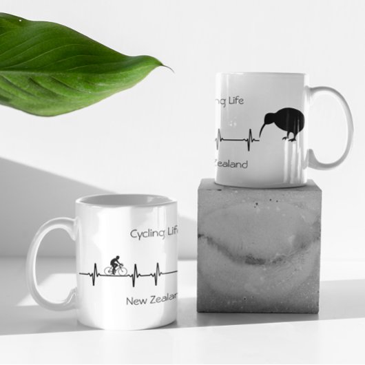サイクリングライフ、ニュージーランドのカスタマイズ可能 ツートーンマグカップ