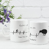 サイクリングライフ、ニュージーランドのカスタマイズ可能 ツートーンマグカップ