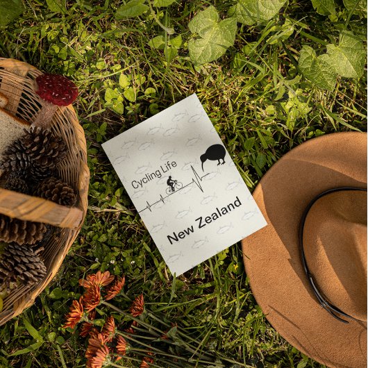 サイクリングライフ、ニュージーランドのカスタマイズ可能 ノートカード