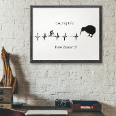 サイクリングライフ、ニュージーランドのカスタマイズ可能 ポスター