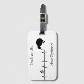 サイクリングライフ、ニュージーランドのカスタマイズ可能 ラゲッジタグ (正面縦)