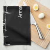 サイクリングライフ、ハートビートのカスタマイズ キッチンタオル (四つ折り)