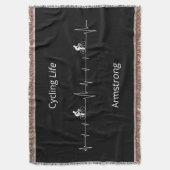 サイクリングライフ、ハートビートのカスタマイズ スローブランケット (正面縦)