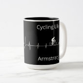 サイクリングライフ、ハートビートのカスタマイズ ツートーンマグカップ (正面右)