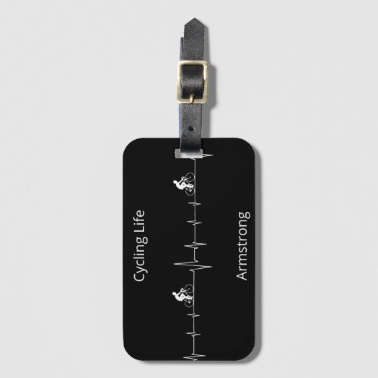 サイクリングライフ、ハートビートのカスタマイズ ラゲッジタグ (正面縦)