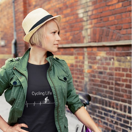 サイクリングライフ、ハートビートのカスタマイズ Tシャツ