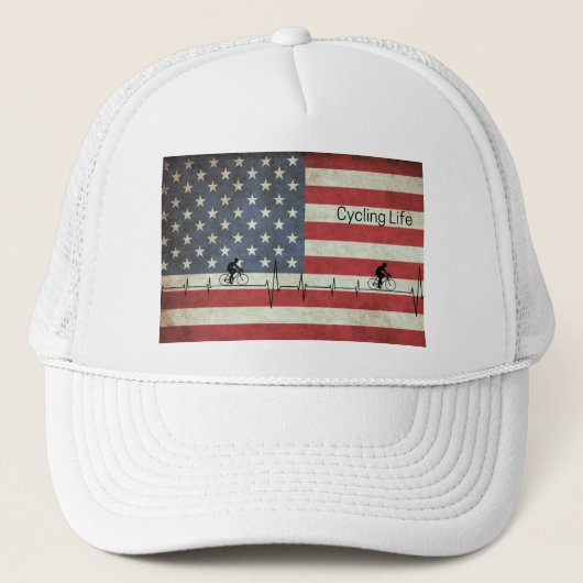 サイクリングライフ、星とストライプ キャップ (正面)