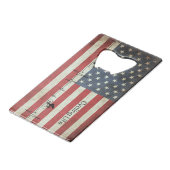 サイクリングライフ、星とストライプ クレジットカード栓抜き (裏面アングル)