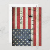 サイクリングライフ、星とストライプ シーズンポストカード (正面/裏面)