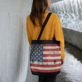 サイクリングライフ、星とストライプ トートバッグ