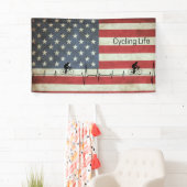 サイクリングライフ、星とストライプ 横断幕 (インサイチュ)