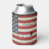 サイクリングライフ、星とストライプ 缶クーラー (缶正面)