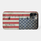 サイクリングライフ、星とストライプ Case-Mate iPhoneケース (裏面(横))