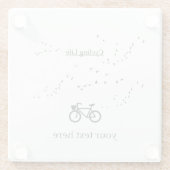 サイクリングライフ、鳥として自由にカスタマイズ可能 ガラスコースター (裏面)