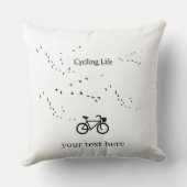 サイクリングライフ、鳥として自由にカスタマイズ可能 クッション (裏面)