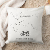 サイクリングライフ、鳥として自由にカスタマイズ可能 クッション (ブランケット)