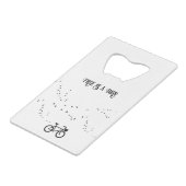 サイクリングライフ、鳥として自由にカスタマイズ可能 クレジットカード栓抜き (裏面アングル)