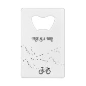 サイクリングライフ、鳥として自由にカスタマイズ可能 クレジットカード栓抜き (裏面)