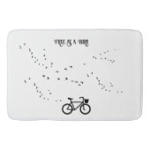 サイクリングライフ、鳥として自由にカスタマイズ可能 バスマット (正面)