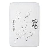 サイクリングライフ、鳥として自由にカスタマイズ可能 バスマット (正面縦)