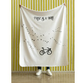 サイクリングライフ、鳥として自由にカスタマイズ可能 フリースブランケット