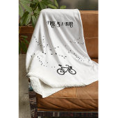 サイクリングライフ、鳥として自由にカスタマイズ可能 フリースブランケット