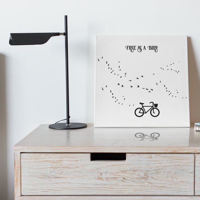 サイクリングライフ、鳥として自由にカスタマイズ可能 メタルプリント (クリエイターアップロード済み)