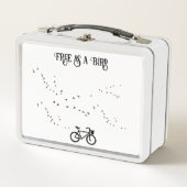 サイクリングライフ、鳥として自由にカスタマイズ可能 メタルランチボックス (正面)