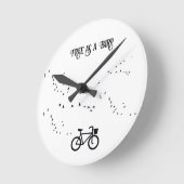 サイクリングライフ、鳥として自由にカスタマイズ可能 ラウンド壁時計 (傾斜)