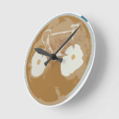 サイクリングラテアート ラウンド壁時計 (傾斜)